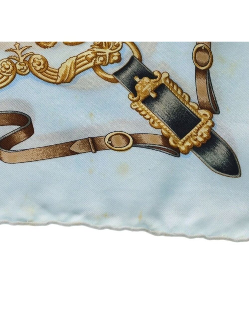Hermes Carre 90 Scarf the Royal Mews Stable Silk Light Blue - Picture 3 of 6